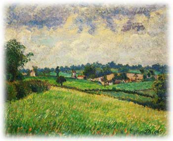 Painting by Lucien Pissarro